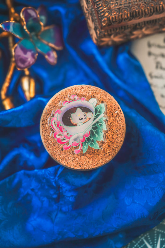 Espresso Cat Acrylic Pin