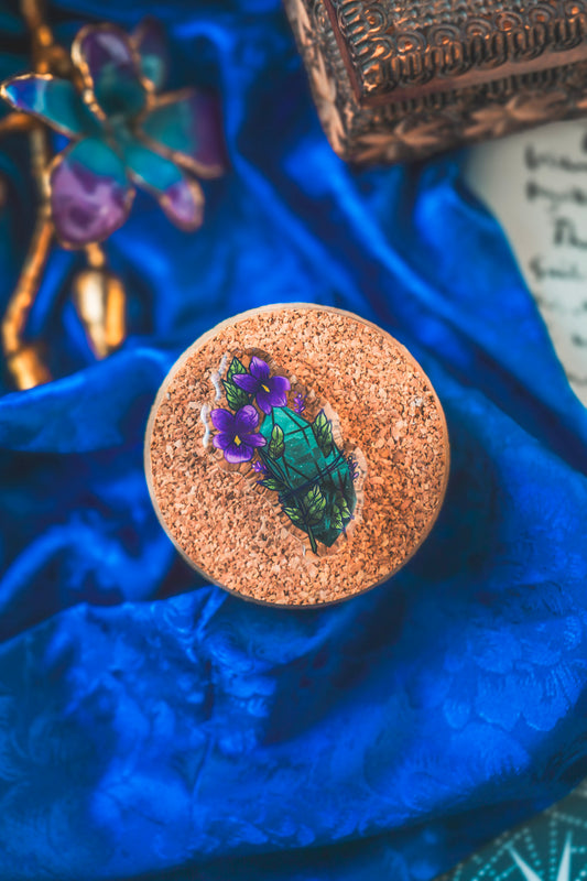 Jade Crystal Acrylic Pin