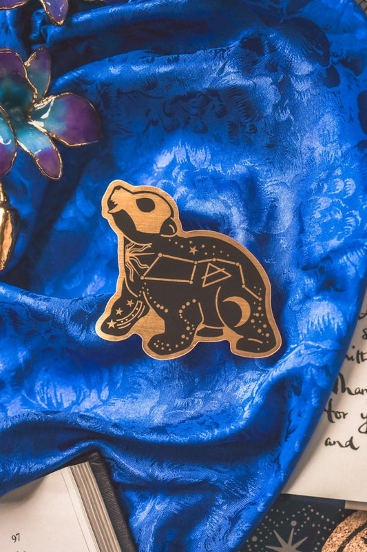 Celestial Bear Gold Sticker