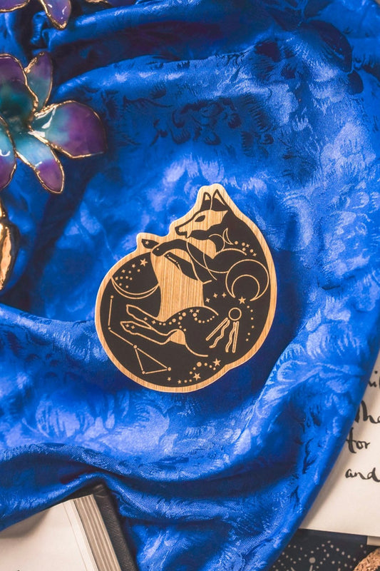 Celestial Fox Gold Sticker