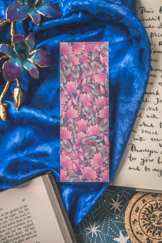 Amethyst with Lotus flower - Pisces Birthstone Bookmark