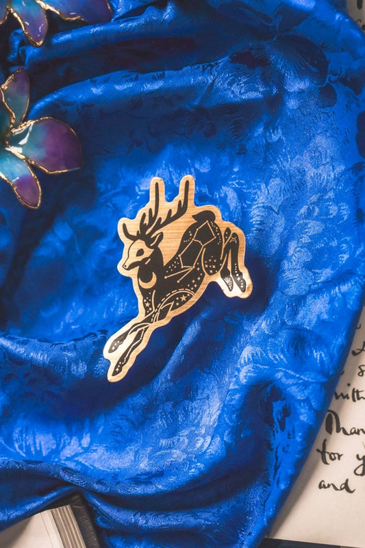 Celestial Deer Gold Sticker