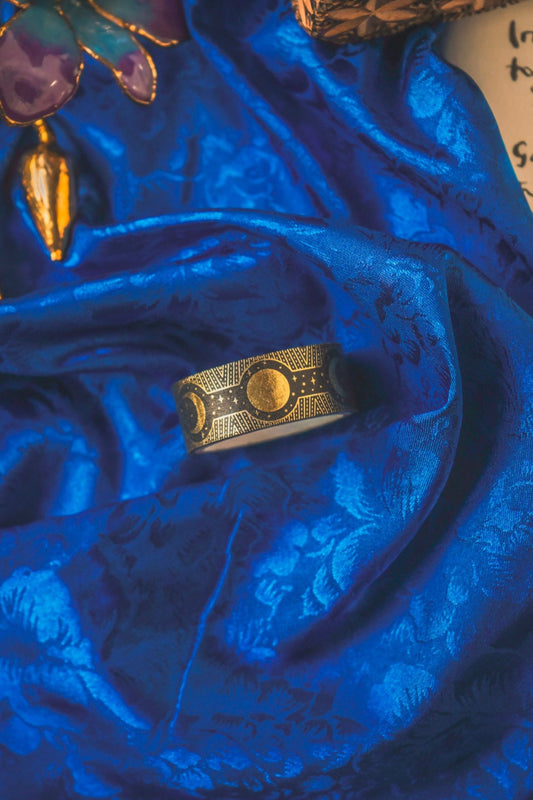 Celestial Gold Foil Black Washi Tape