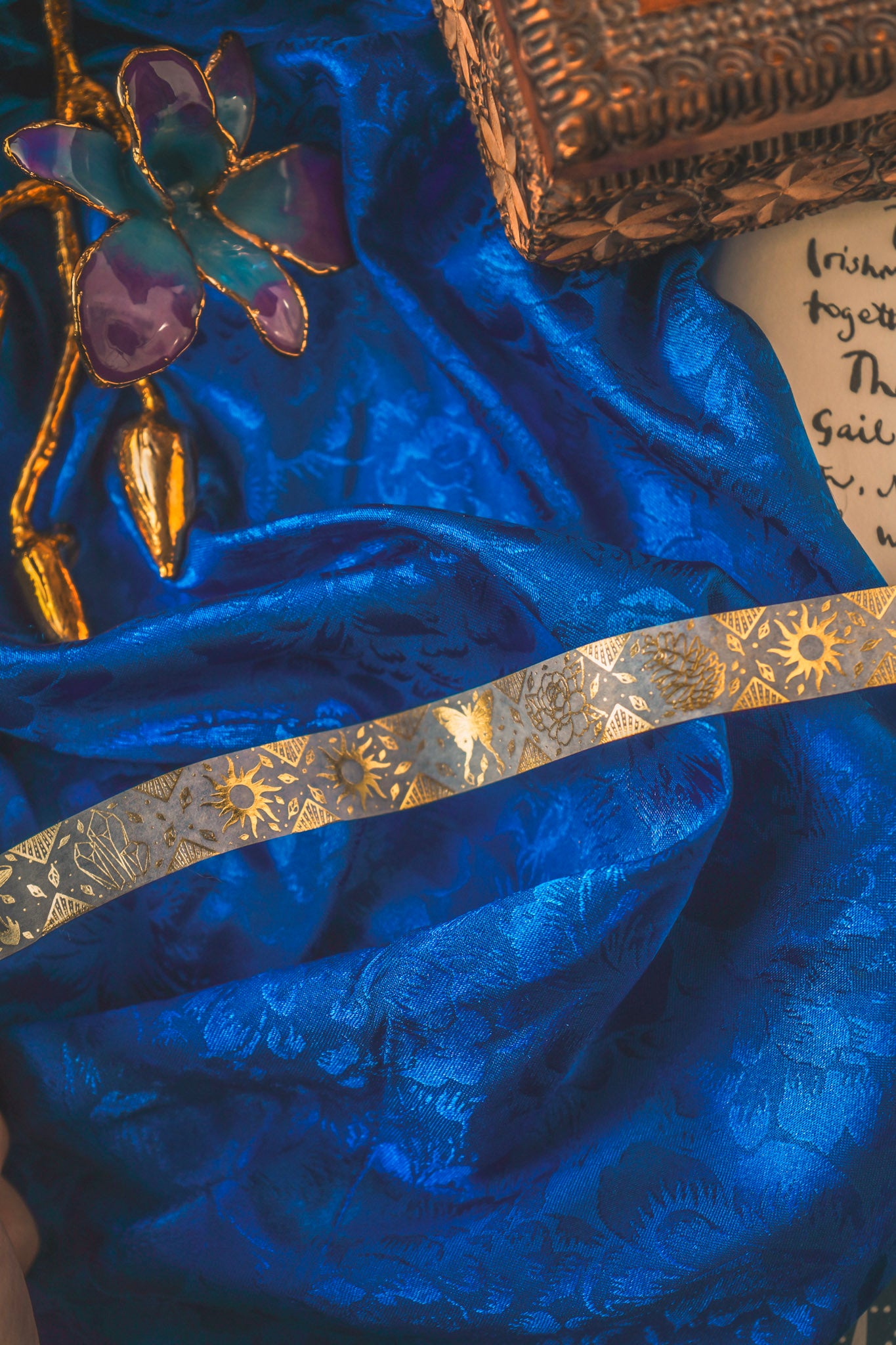 Celestial White Gold Foil Washi Tape