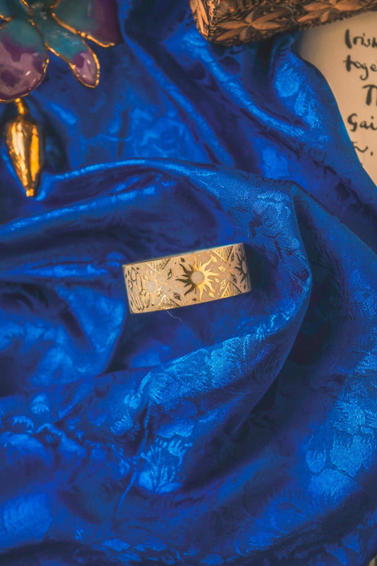 Celestial White Gold Foil Washi Tape