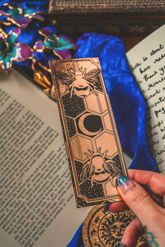 Celestial Bees Gold Bookmark