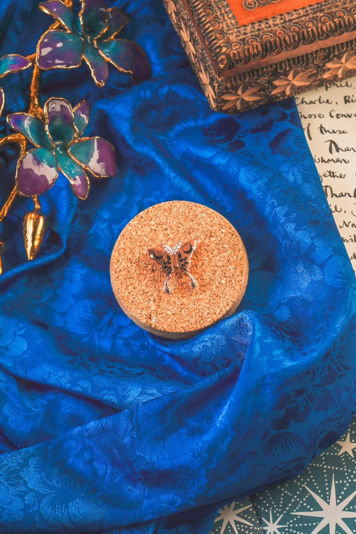 Celestial Moth Mini Pin