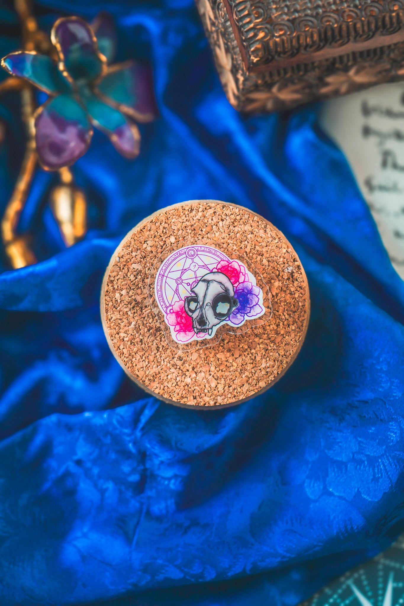 Cat Skull Mini Acrylic Pin