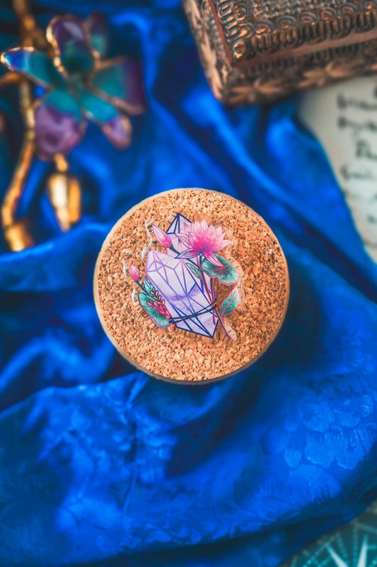 Amethyst Crystal Acrylic Pin