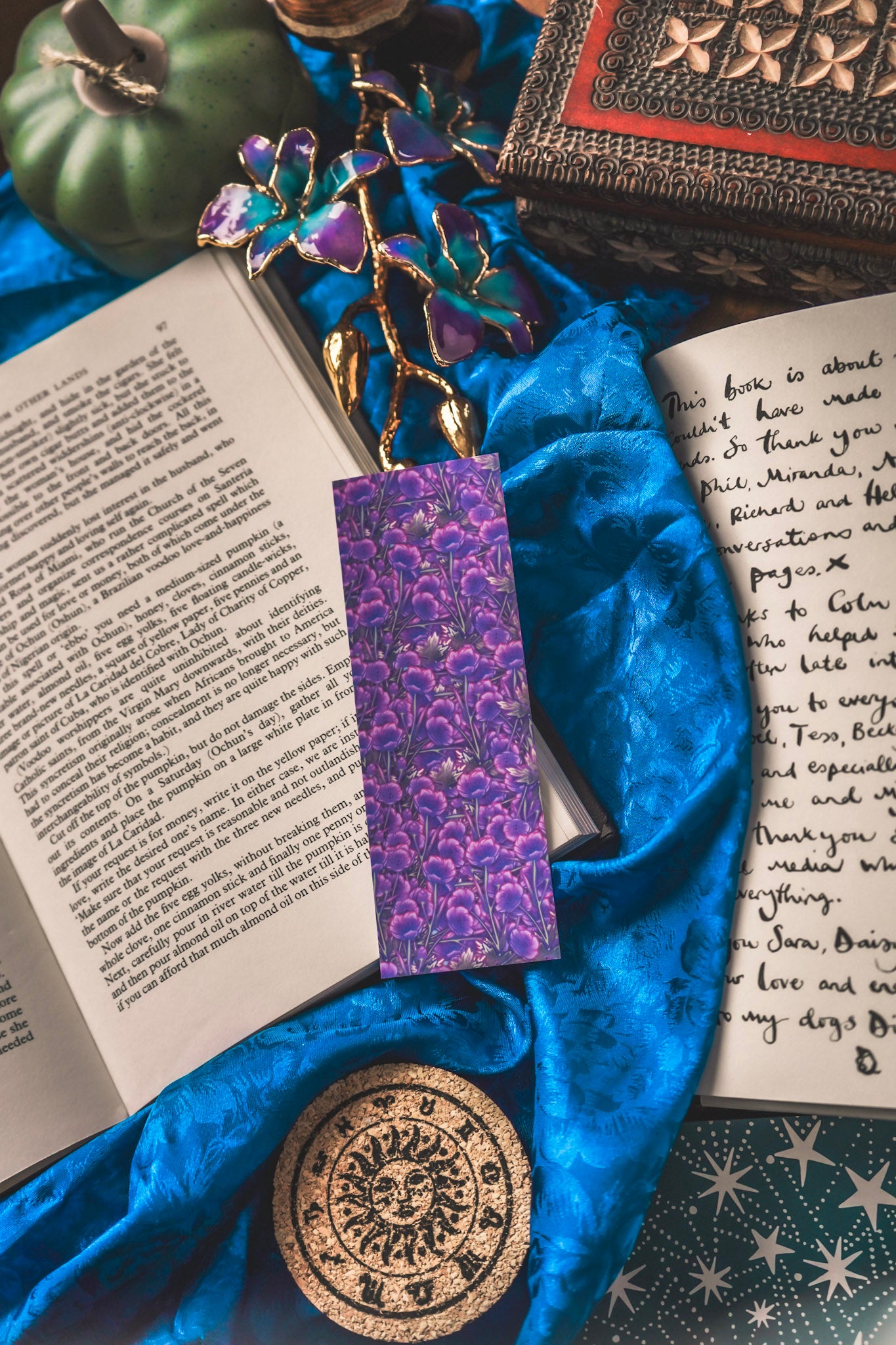 Agate with Geranium - Gemini Birthstone Bookmark