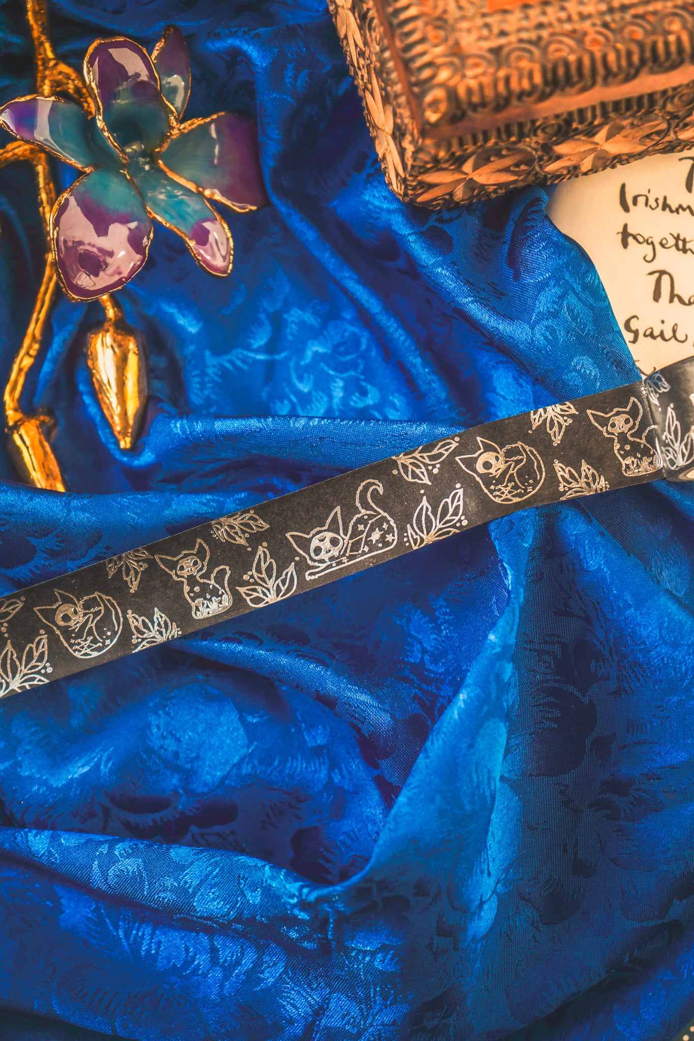 Metallic Cat Skull Washi Tape