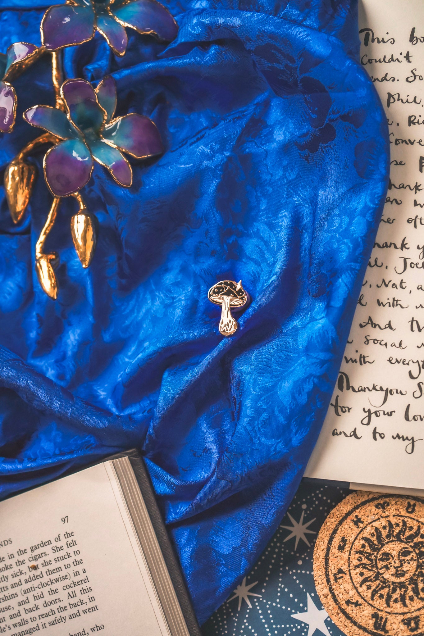 Celestial Mushroom Mini Pin
