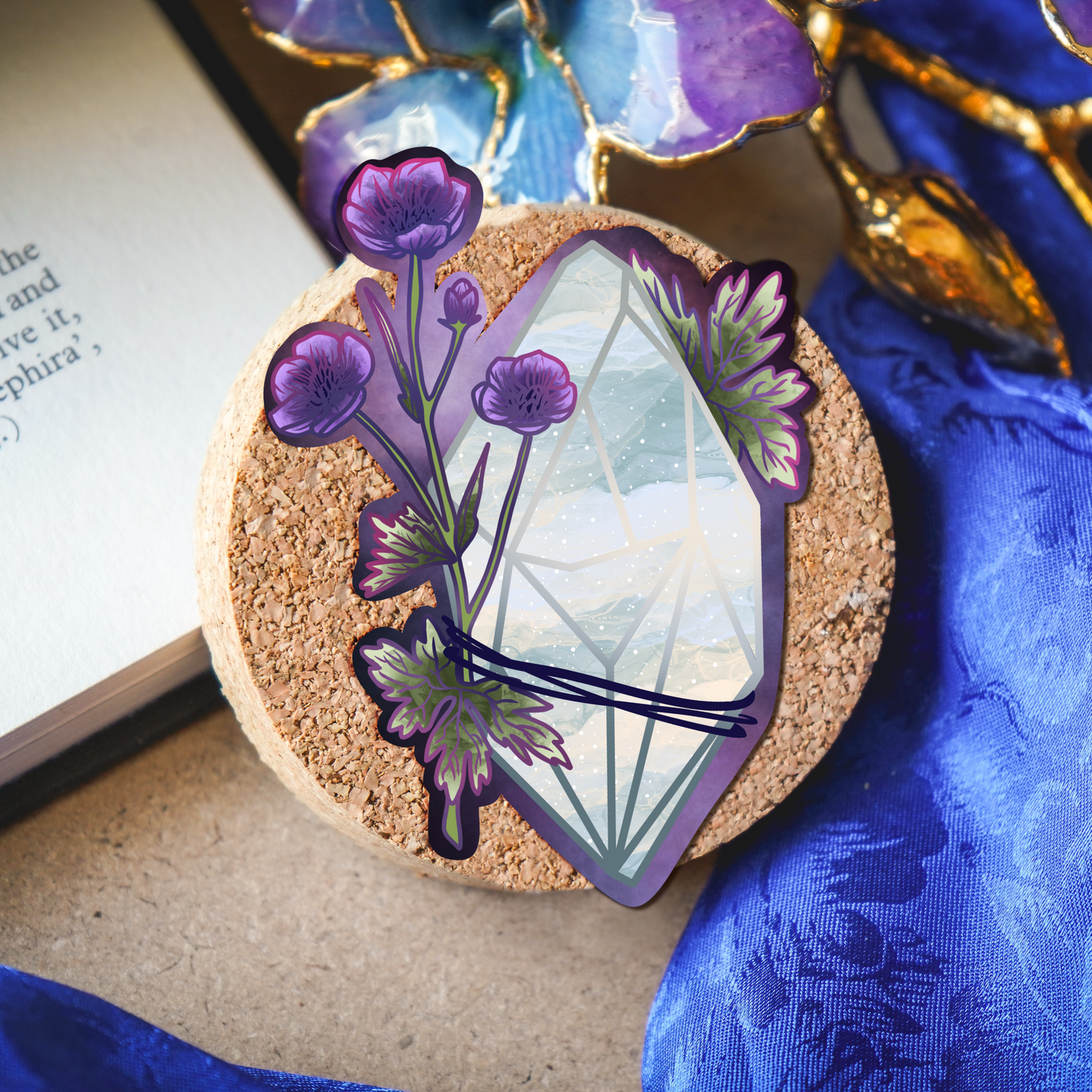 Agate with Geranium Sticker