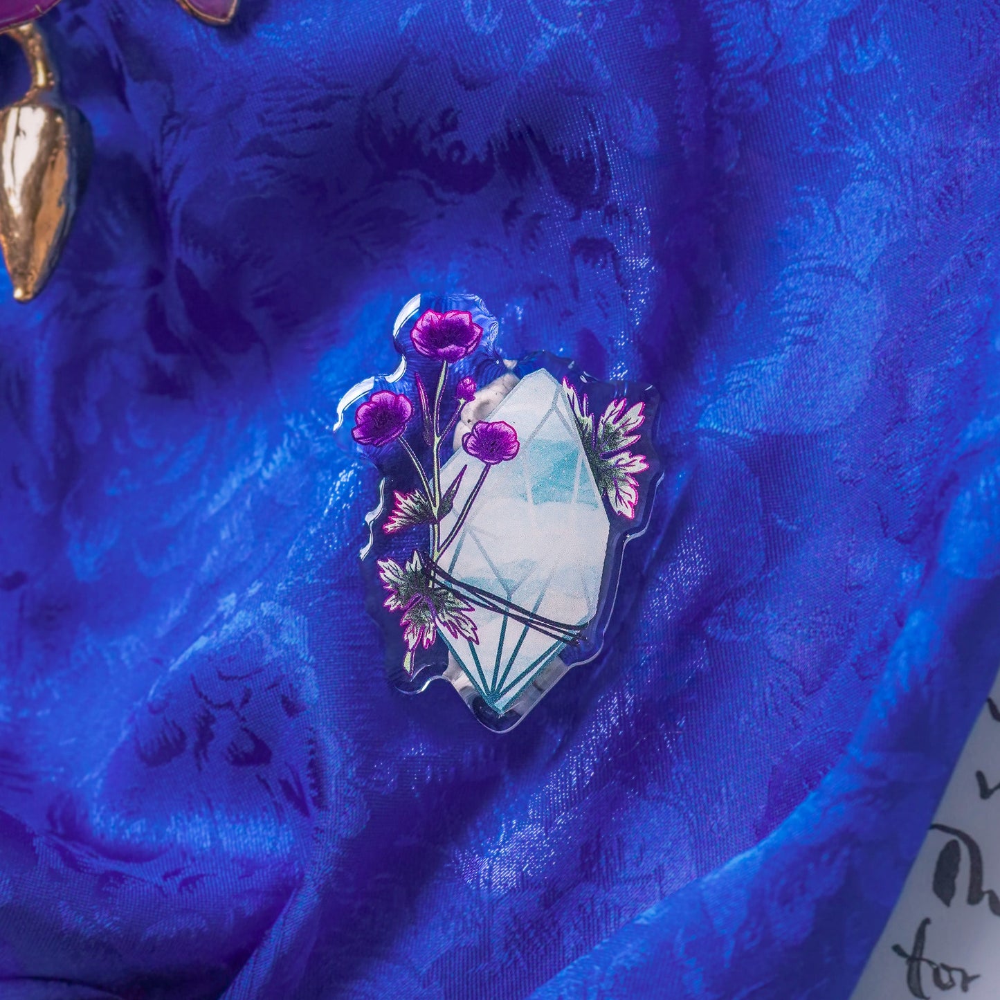 Agate Crystal Acrylic Pin bonesandgardens