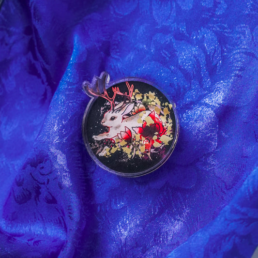 Jackalope - Mini Acrylic Pin