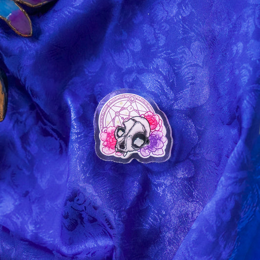 Cat Skull - Mini Acrylic Pin