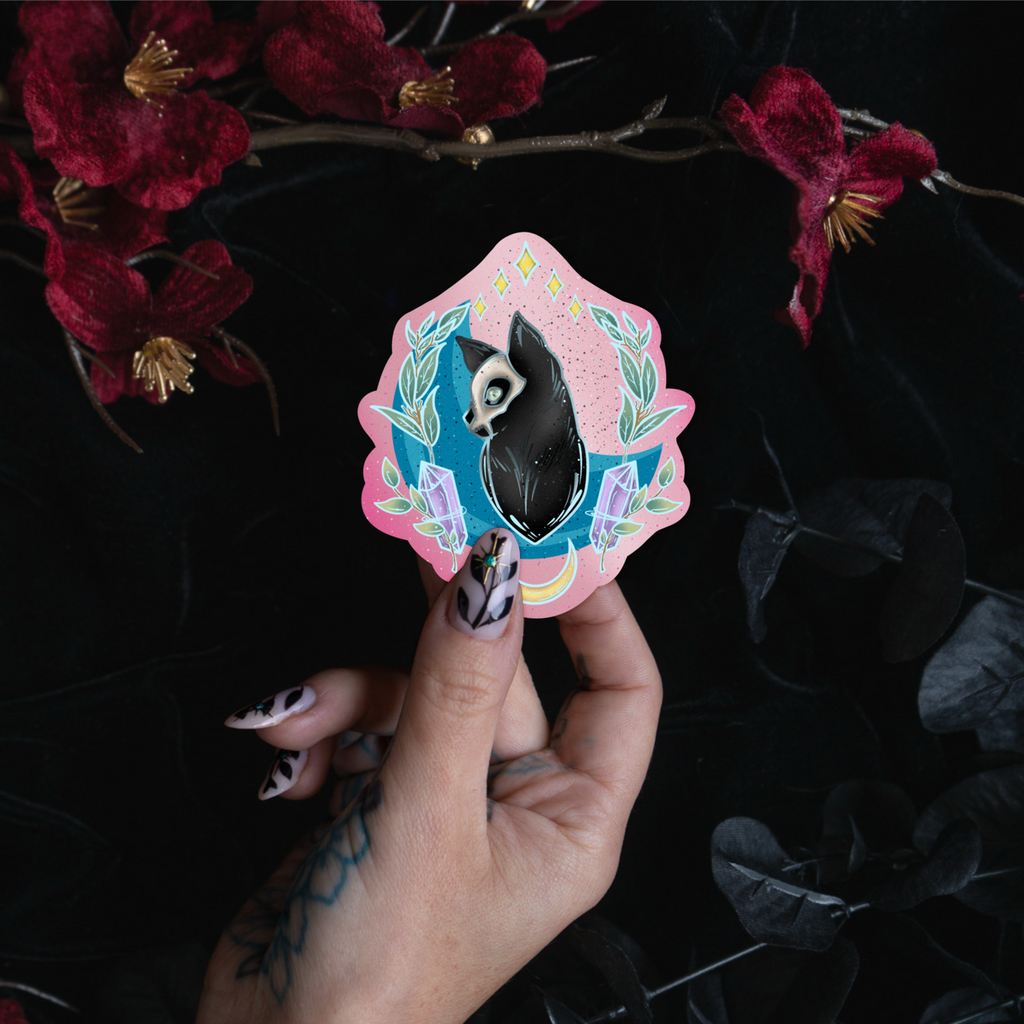 Cat Skull - Sticker bonesandgardens