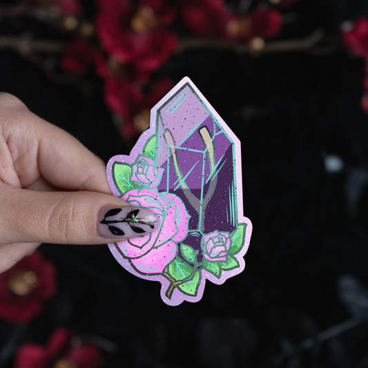 Lucky Bone Crystal Sticker bonesandgardens