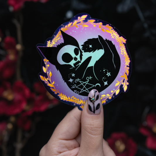Celestial Cat Sticker bonesandgardens