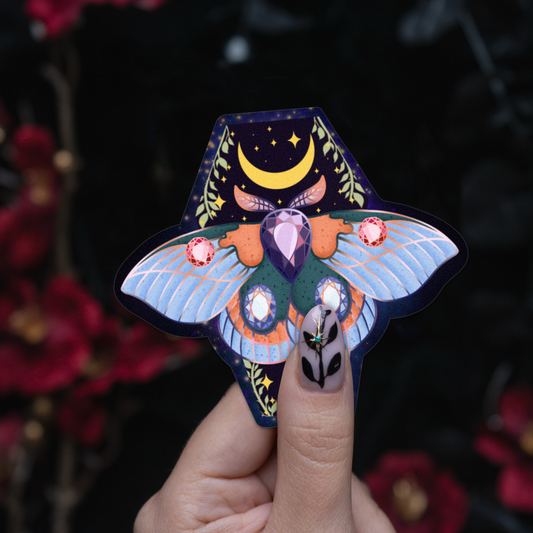 Blue Moth Sticker