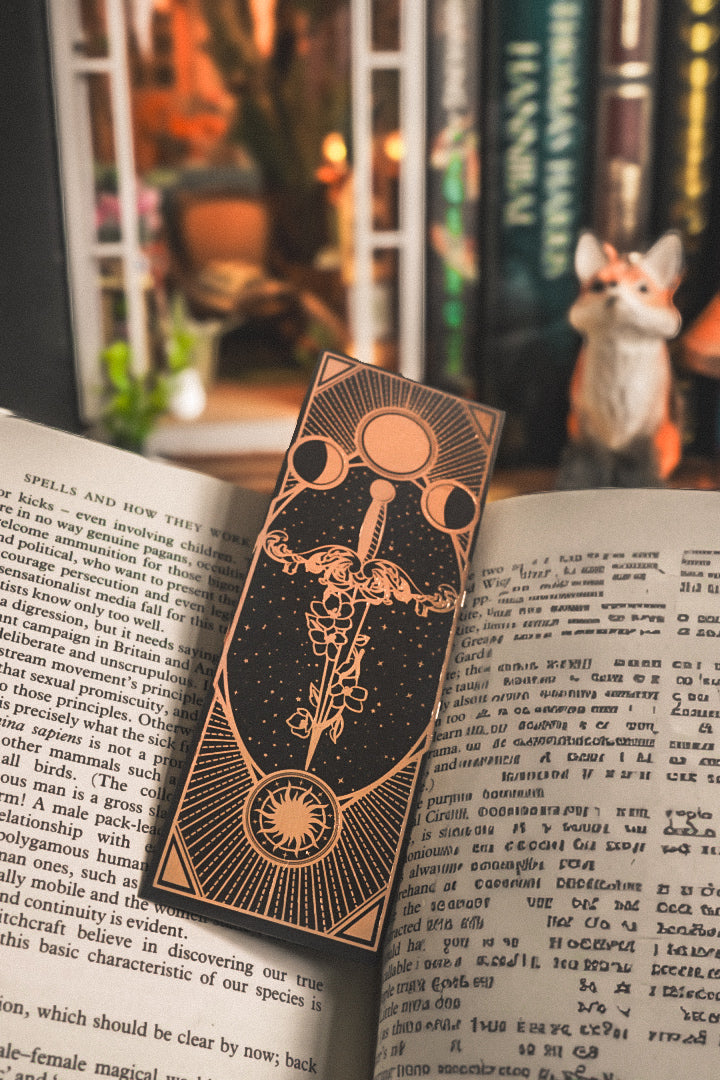 Celestial Dagger Rose Gold Bookmark