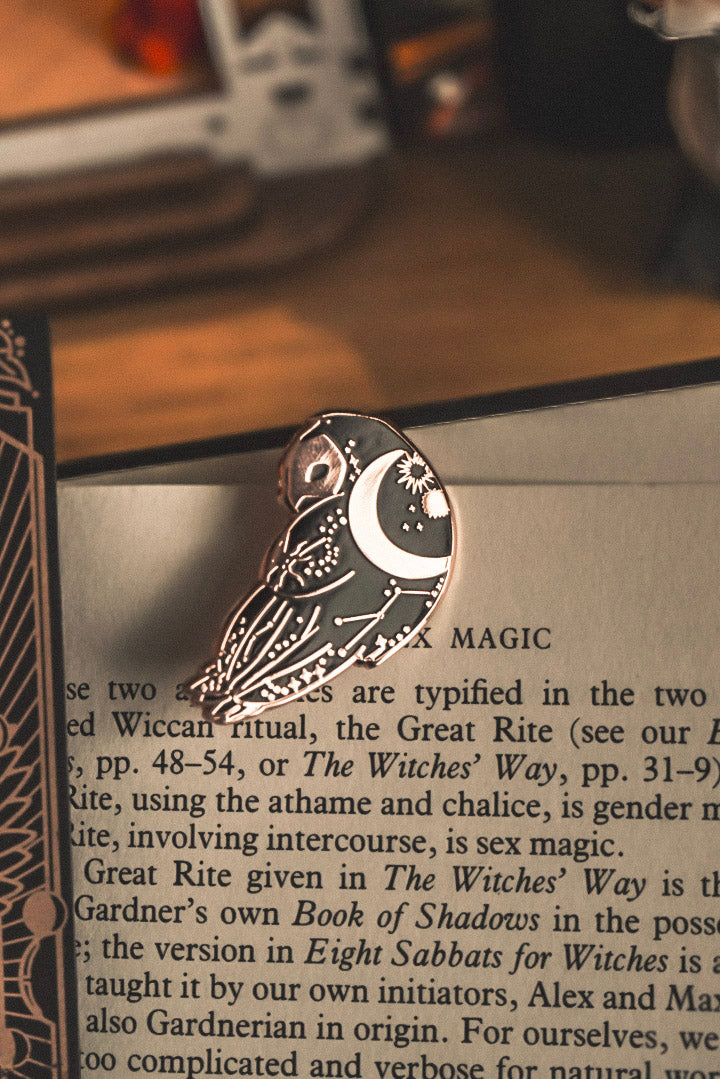 Celestial Owl Pin