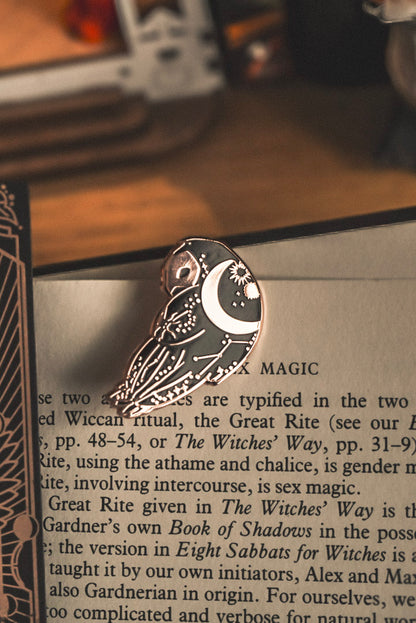 Celestial Owl Pin