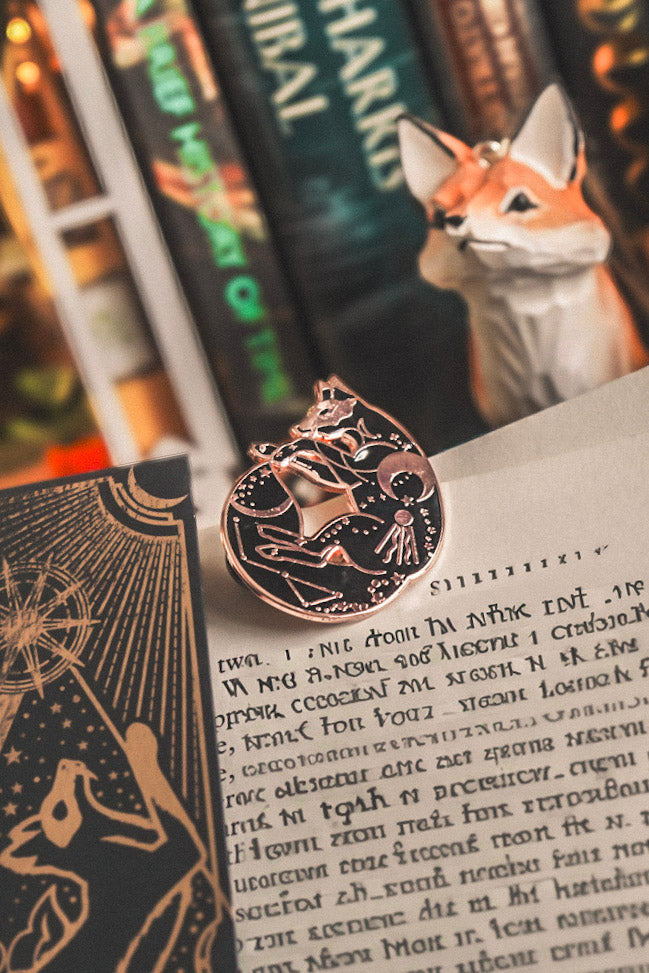 Celestial Fox Enamel Pin