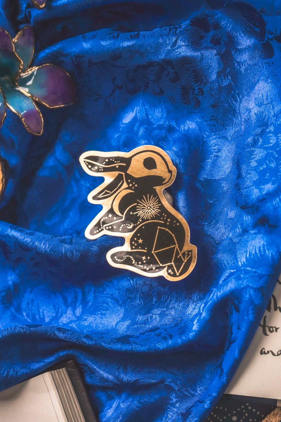 Celestial Rabbit Gold Sticker – bonesandgardens