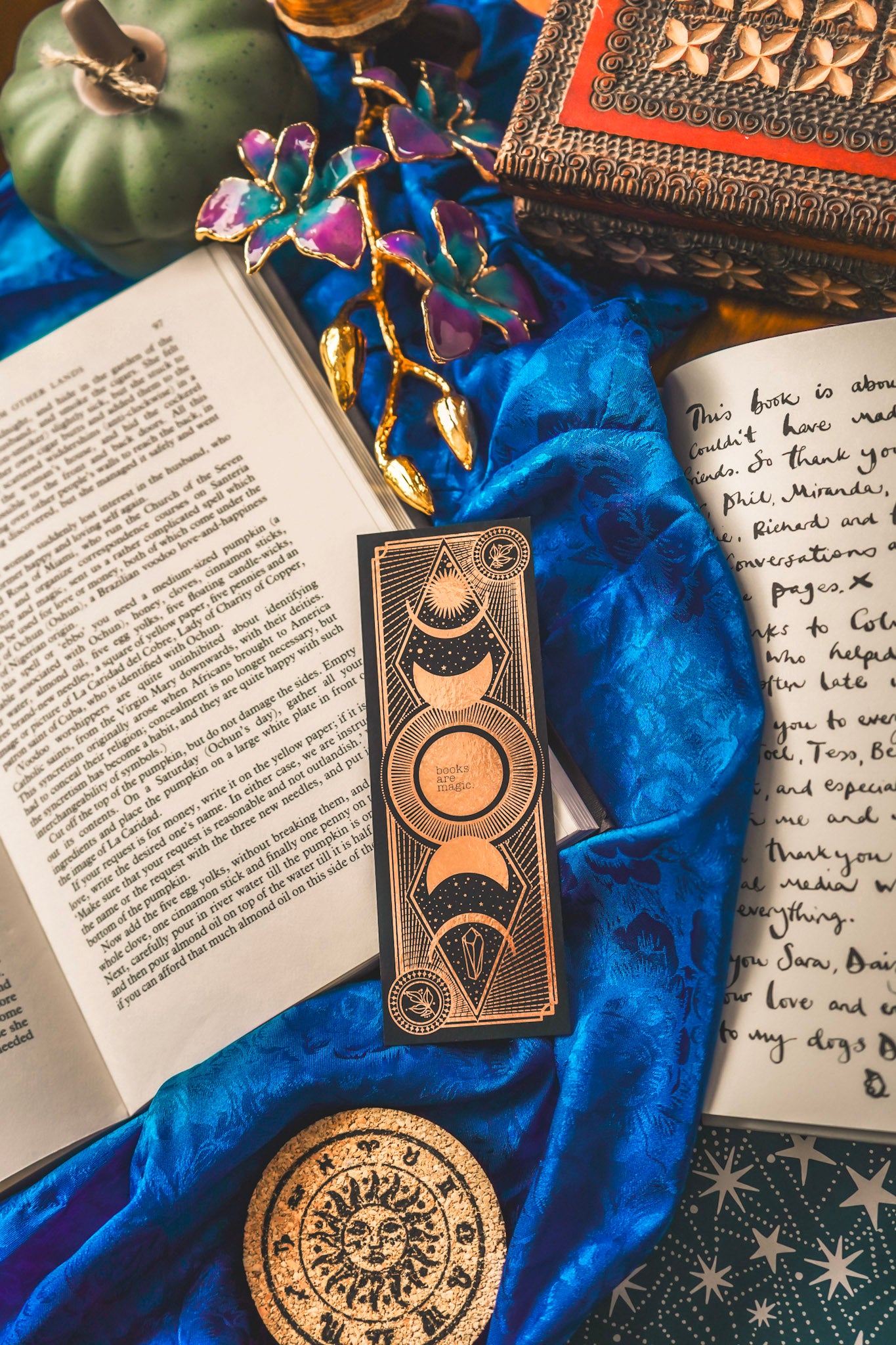 Books Are Magic - Celestial Gold Bookmark