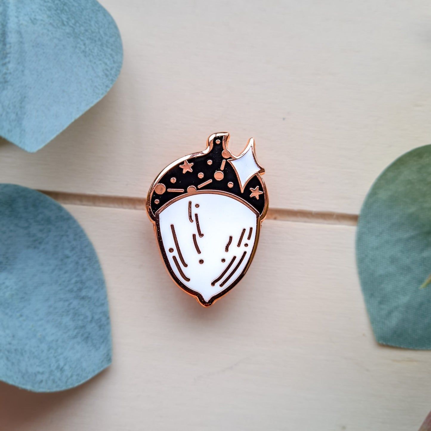 Celestial Acorn - Mini Enamel Pin bonesandgardens