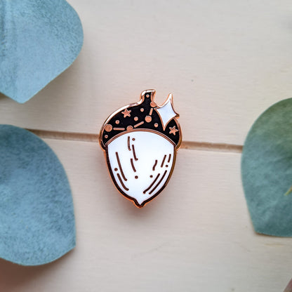 Celestial Acorn - Mini Enamel Pin bonesandgardens