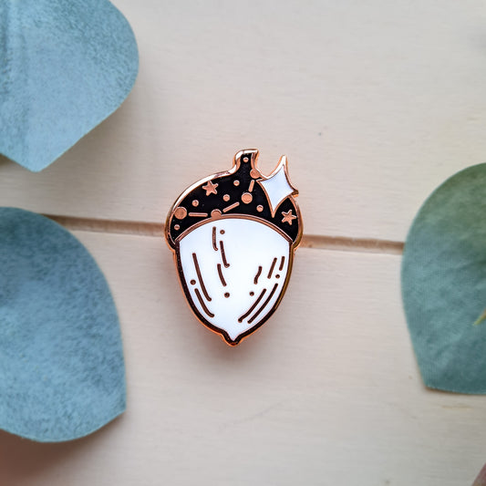 Celestial Acorn - Mini Enamel Pin