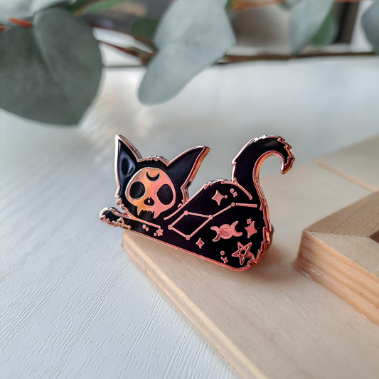 Big Stretch Witchy Cat - Enamel Pin
