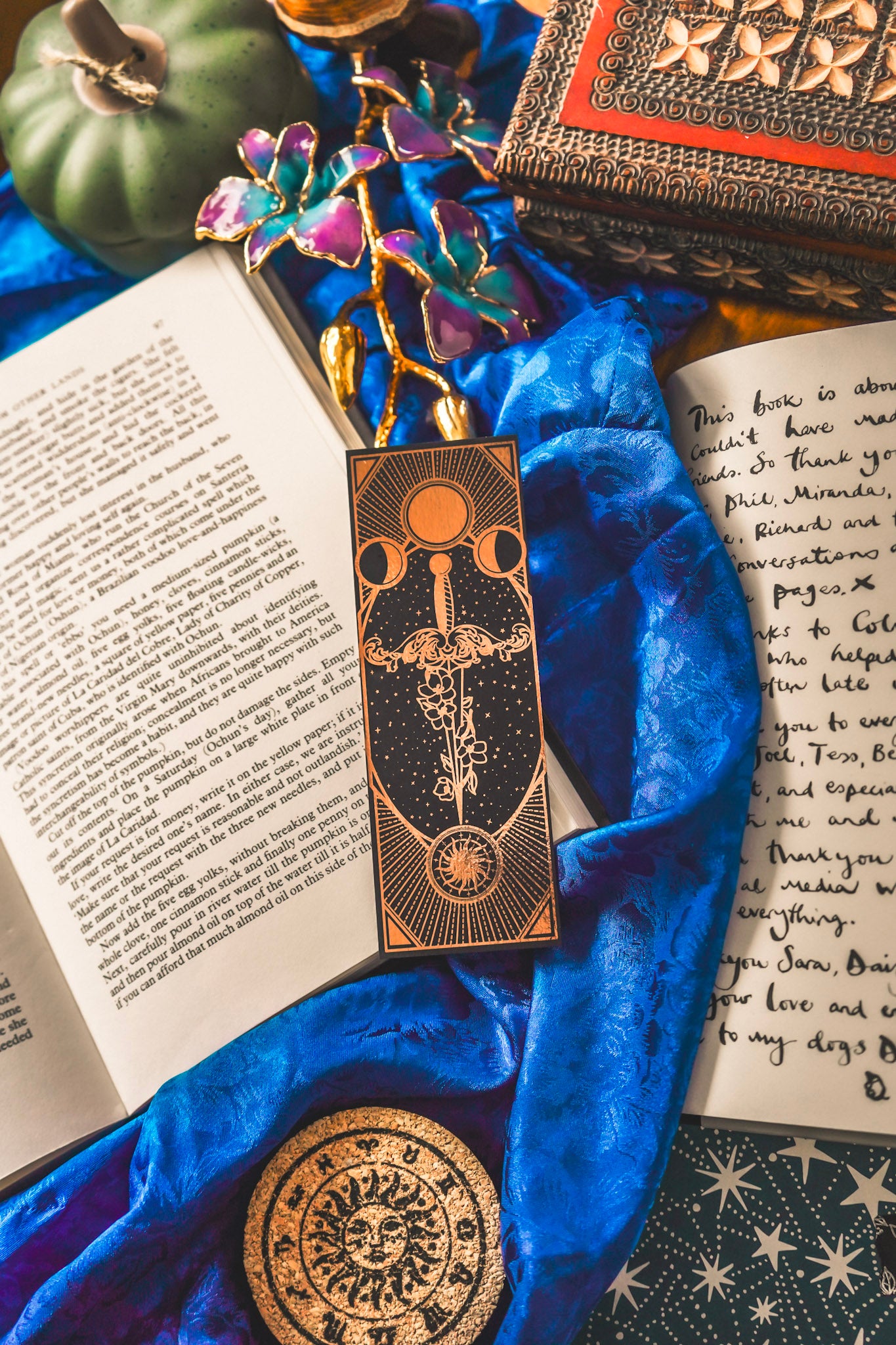 Celestial Dagger Rose Gold Bookmark