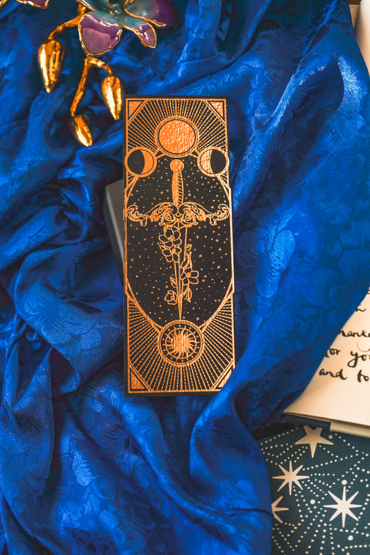 Celestial Dagger Rose Gold Bookmark