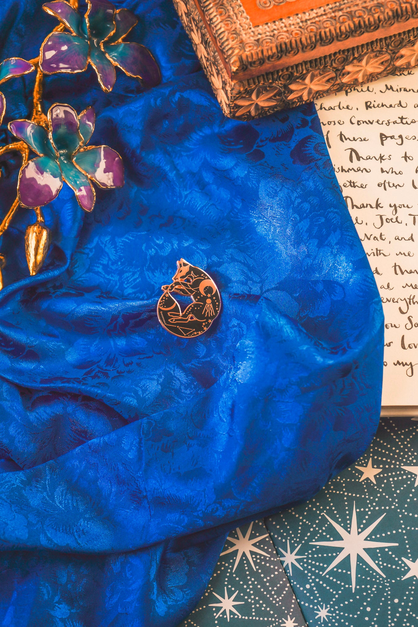 Celestial Fox Enamel Pin