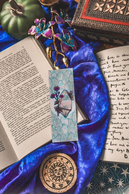 Agate with Geranium - Gemini Birthstone Bookmark