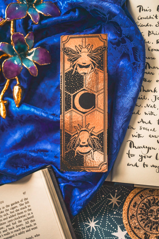 Celestial Bees Gold Bookmark