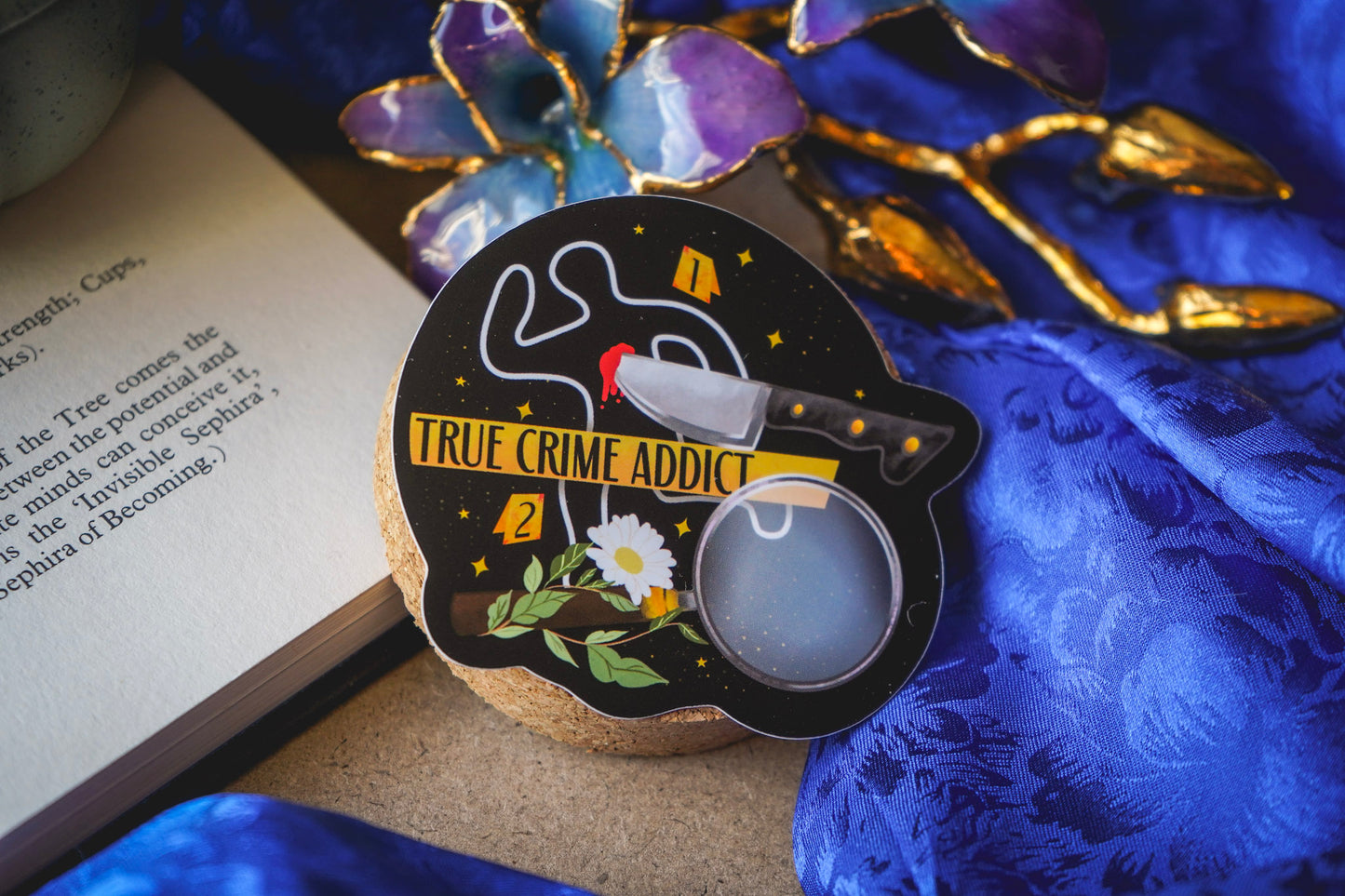 True Crime Addict Sticker