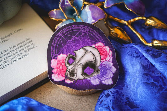 Cat Skull Sticker