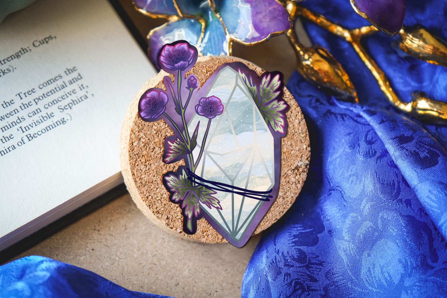 Agate with Geranium Sticker 