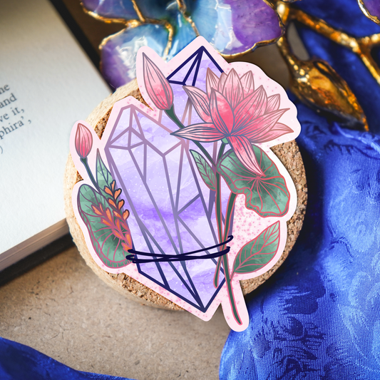 Amethyst with Lotus Sticker