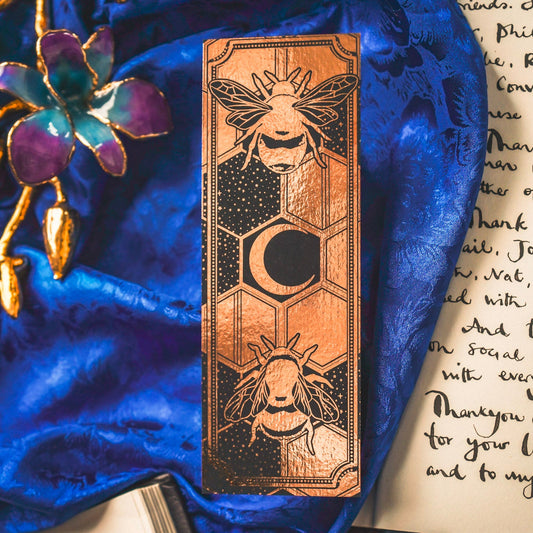 Celestial Bees Gold Bookmark