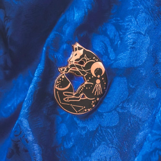 Celestial Fox Enamel Pin.