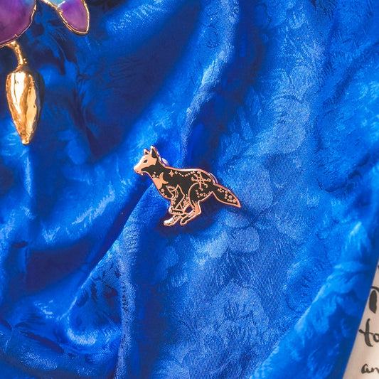 Celestial Wolf Enamel Pin