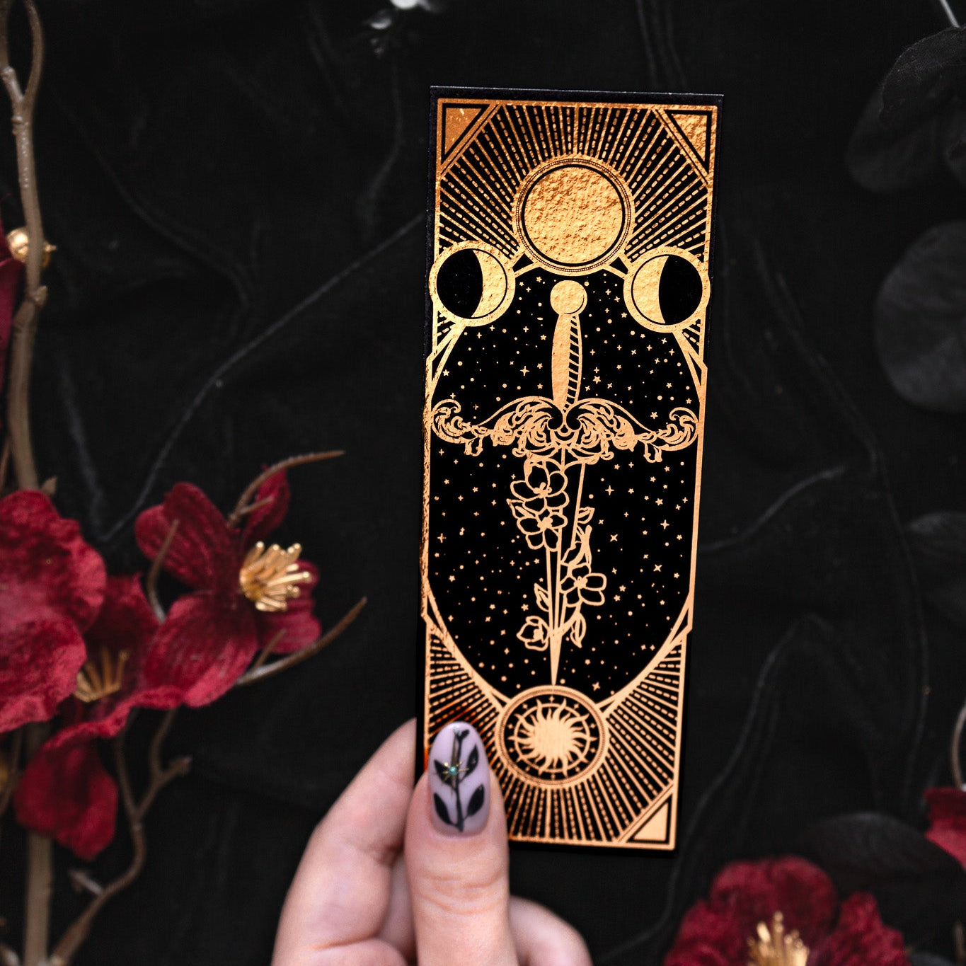 Celestial Dagger - Rose Gold Bookmark bonesandgardens