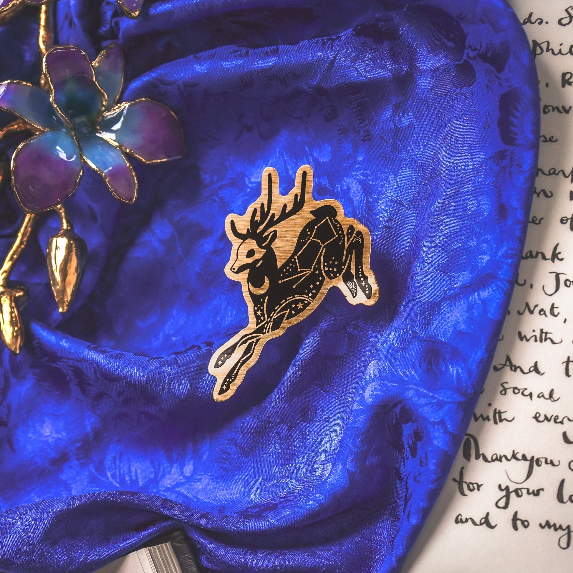 Celestial Deer - Gold Sticker bonesandgardens