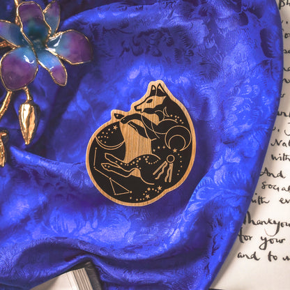 Celestial Fox - Gold Sticker