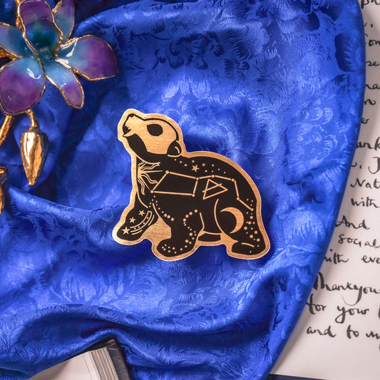 Celestial Bear - Gold Sticker